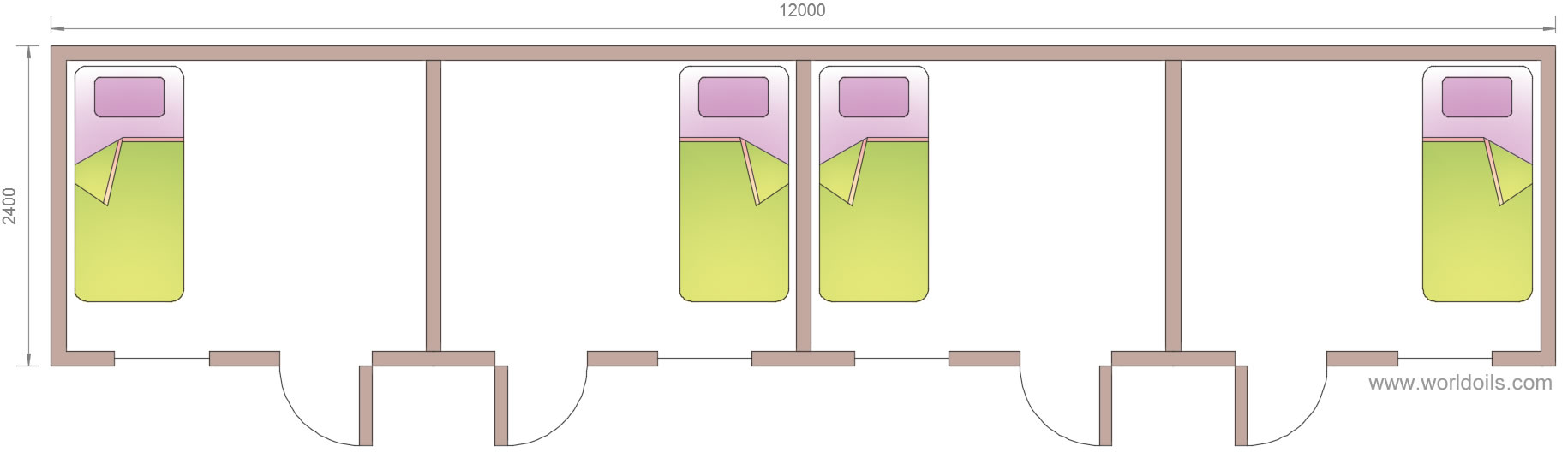 Seniors 8 sleepers container camps accommodation