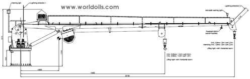 8 Ton Marine Stiff Boom Crane - New