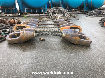 205 mm Fiber rope, 44 meter length, soft eyes, MBL 1240 Ton for Rent
