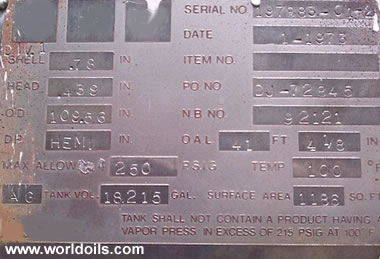 AMF Beaird LPG Vessel for Sale - 1973 Built