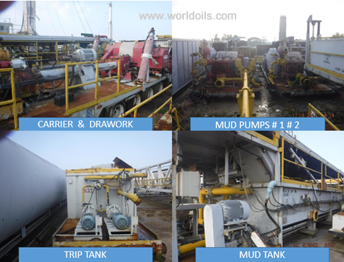 Used 550HP Trailer Mounted Drilling Rig - for Sale