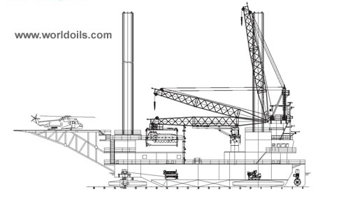 Self Propelled Jack Up Barge - 225 ft - for Sale