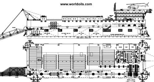 293 Men Pipelaying Diving Maintenance Accommodation Barge For Sale