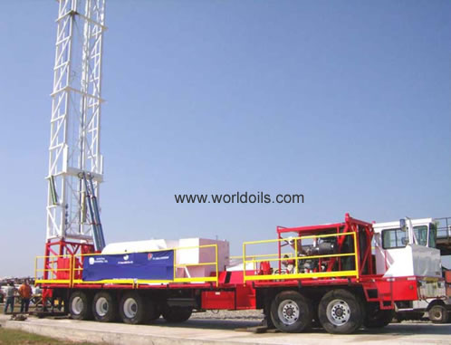 New American made 450 HP workover rig - Carrier Mounted