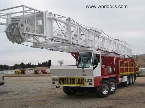 New American made 450 HP workover land rig - Carrier Mounted