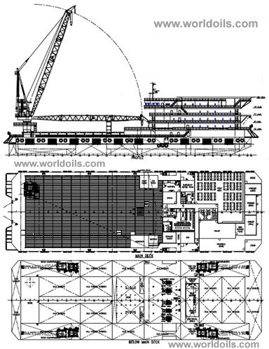 300 men Accommodation Barge for Sale