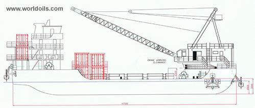 120T Crane Vessel For sale
