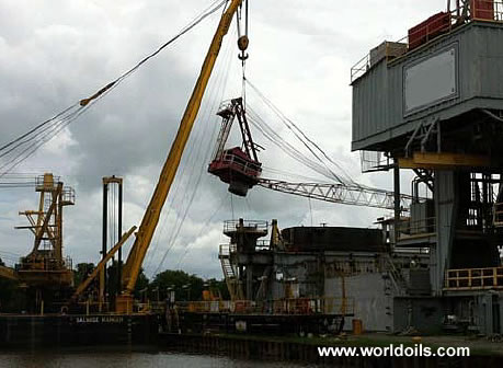 National OS-105 Hydraulic Pedestal Crane for Rent or Sale