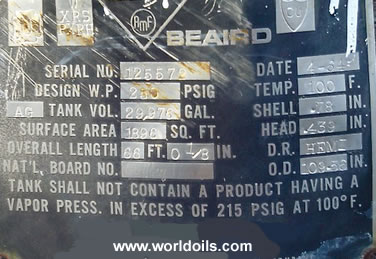 Used AMF Beaird LPG Storage Vessel for Sale