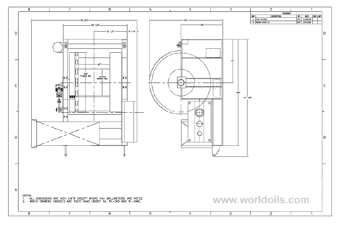 Left Hand Single Drum Winch - Skagit Model AED 295