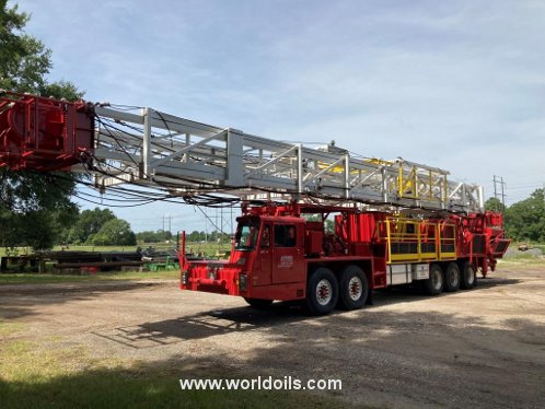 National Oilwell Model 5C Five Axle K100C Carrier Workover Rig - For Sale