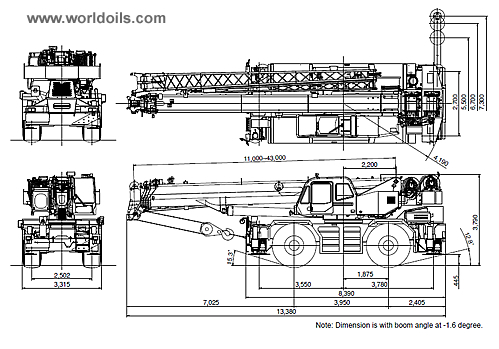 Tadano GR600EX Rough Terrain Crane