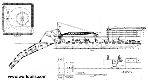 290 Men Pipe Laying Barge for Hire