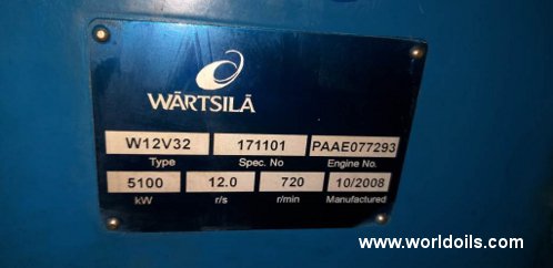 Wartsila W12V32 generators - 2008 Built - For Sale