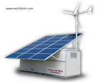 Hybrid Solar + Wind Container for Sale