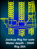 Jackup Rig 300ft - 1981 built For Sale 
