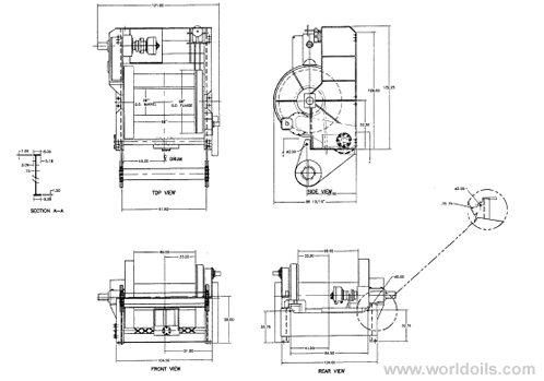 Hepburn Model 83-MPE-1602 Single Drum Winch